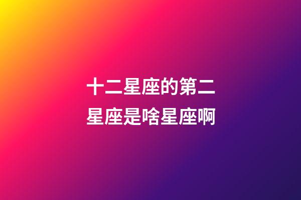 十二星座的第二星座是啥星座啊-第1张-星座运势-玄机派