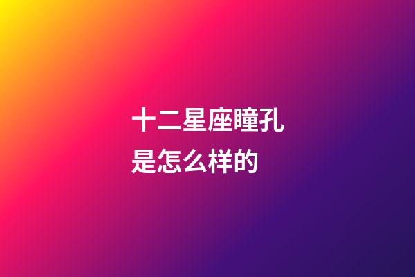 十二星座瞳孔是怎么样的-第1张-星座运势-玄机派