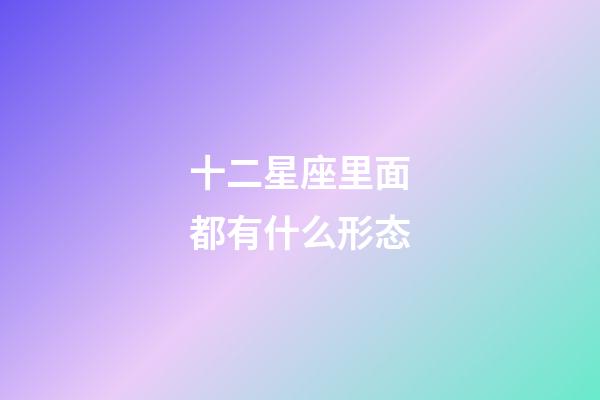 十二星座里面都有什么形态-第1张-星座运势-玄机派