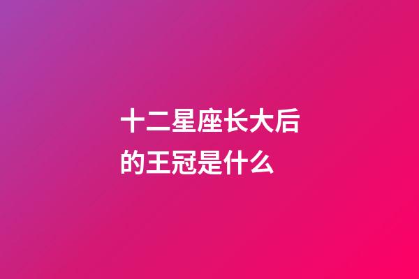 十二星座长大后的王冠是什么