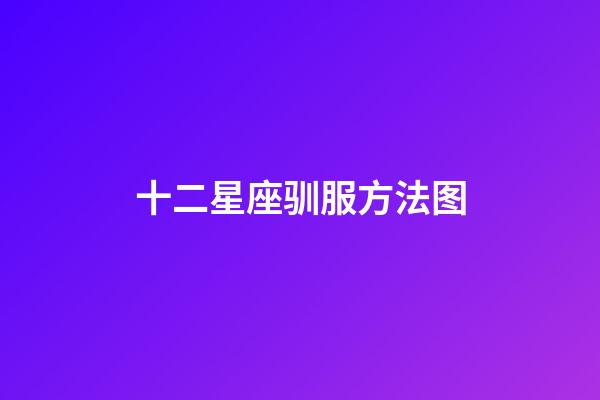 十二星座驯服方法图-第1张-星座运势-玄机派