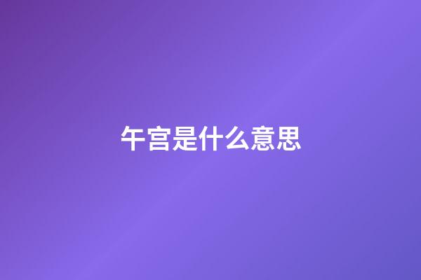 午宫是什么意思