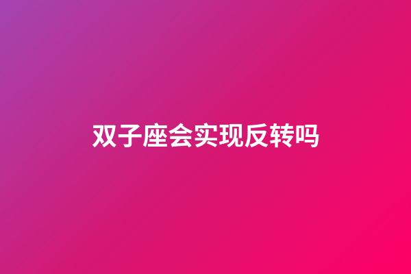 双子座会实现反转吗-第1张-星座运势-玄机派