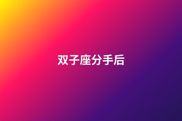 双子座分手后（双子男不可能复合的表现）-第1张-星座运势-玄机派