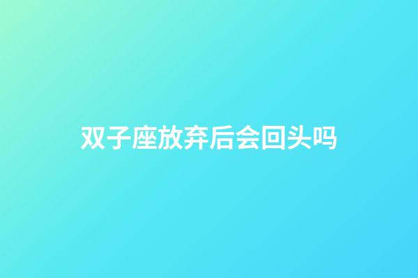 双子座放弃后会回头吗-第1张-星座运势-玄机派