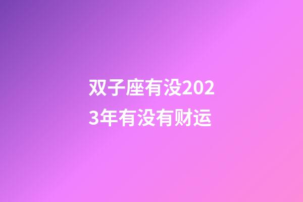 双子座有没2023年有没有财运-第1张-星座运势-玄机派