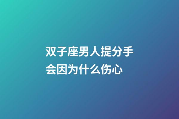 双子座男人提分手会因为什么伤心-第1张-星座运势-玄机派