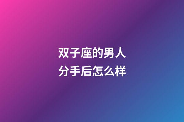 双子座的男人分手后怎么样-第1张-星座运势-玄机派