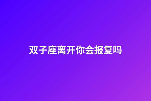 双子座离开你会报复吗-第1张-星座运势-玄机派