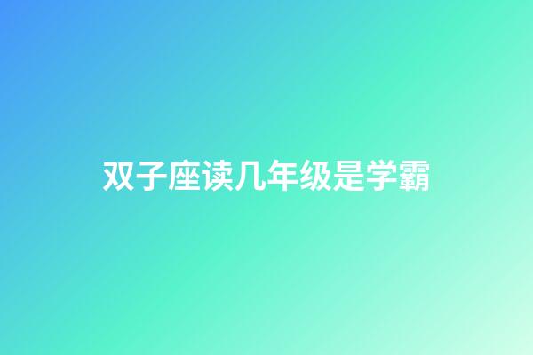 双子座读几年级是学霸-第1张-星座运势-玄机派