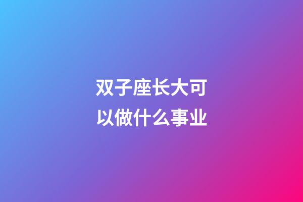 双子座长大可以做什么事业-第1张-星座运势-玄机派