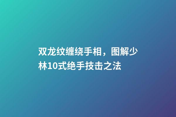 双龙纹缠绕手相，图解少林10式绝手技击之法-第1张-观点-玄机派