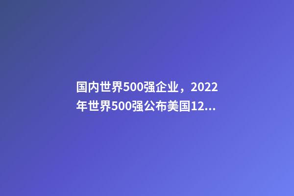 国内世界500强企业，2022年世界500强公布美国124家-第1张-观点-玄机派