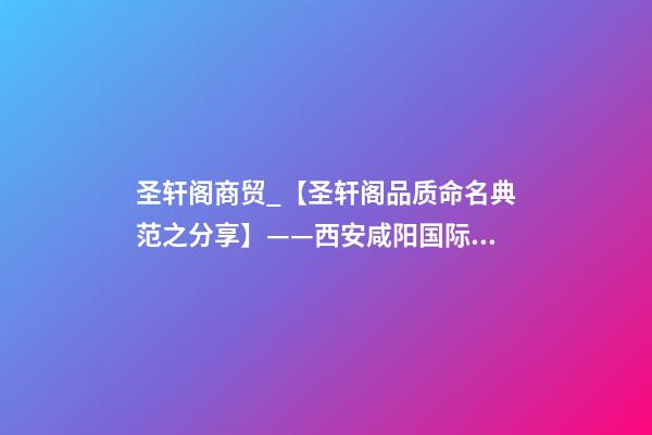 圣轩阁商贸_【圣轩阁品质命名典范之分享】——西安咸阳国际机场迅邦达贵宾服务中心命名及标志设计-第1张-公司起名-玄机派