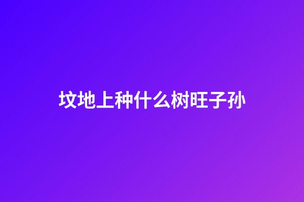 坟地上种什么树旺子孙