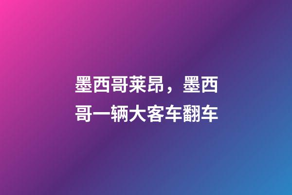 墨西哥莱昂，墨西哥一辆大客车翻车-第1张-观点-玄机派