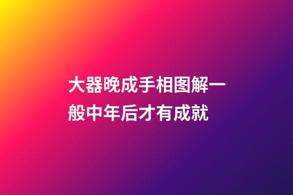 大器晚成手相图解一般中年后才有成就