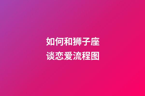 如何和狮子座谈恋爱流程图-第1张-星座运势-玄机派