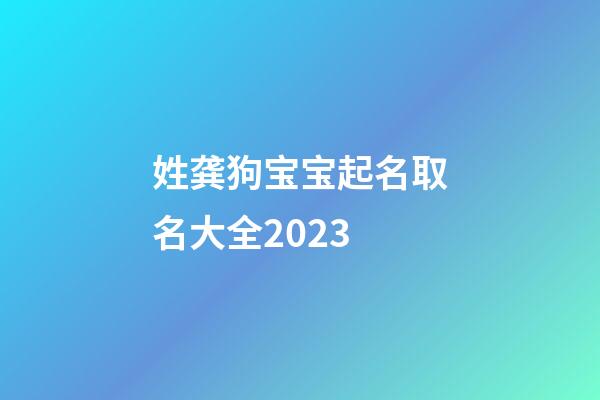 姓龚狗宝宝起名取名大全2023