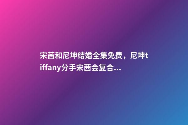 宋茜和尼坤结婚全集免费，尼坤tiffany分手宋茜会复合吗-第1张-观点-玄机派