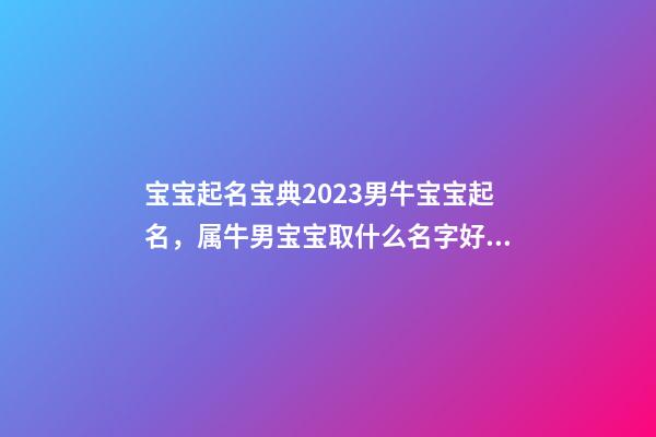 宝宝起名宝典2023男牛宝宝起名，属牛男宝宝取什么名字好（2023牛年生的男宝宝取什么名字好）