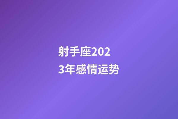 射手座2023年感情运势-第1张-星座运势-玄机派