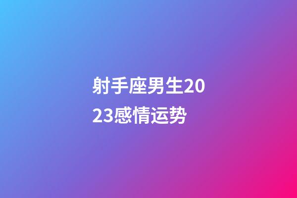 射手座男生2023感情运势-第1张-星座运势-玄机派