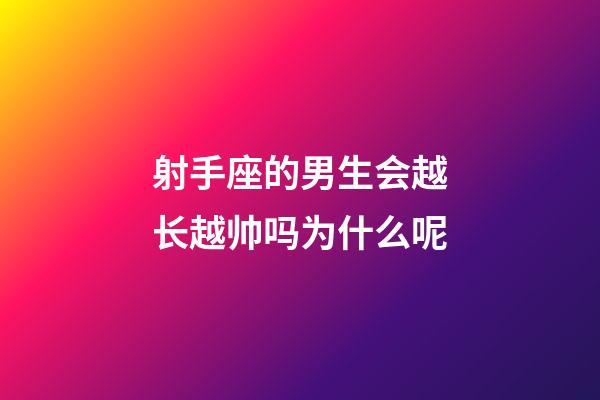 射手座的男生会越长越帅吗为什么呢-第1张-星座运势-玄机派