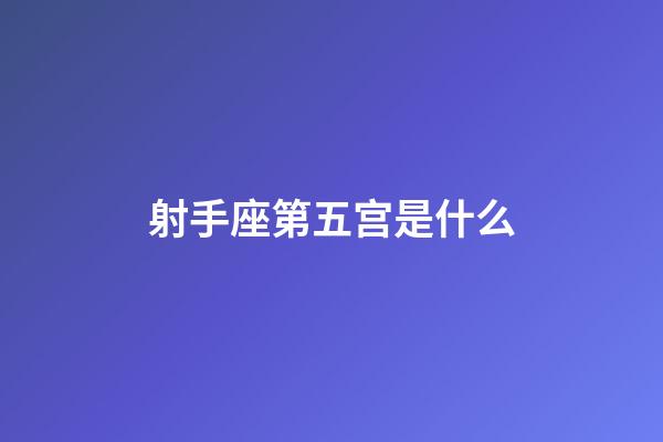 射手座第五宫是什么-第1张-星座运势-玄机派