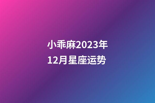 小乖麻2023年12月星座运势-第1张-星座运势-玄机派