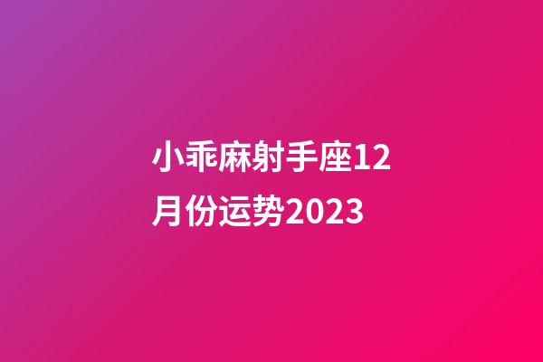 小乖麻射手座12月份运势2023-第1张-星座运势-玄机派