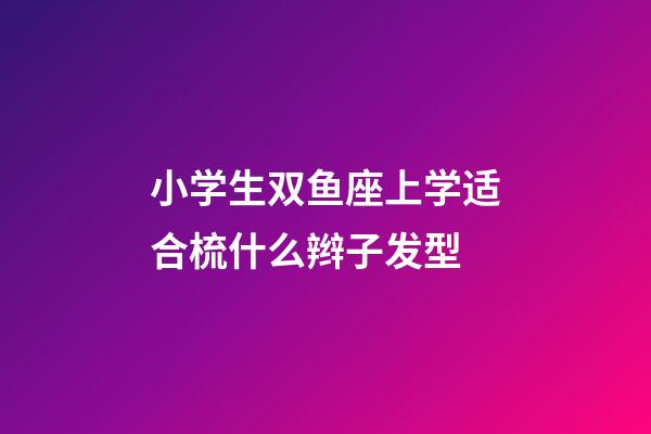 小学生双鱼座上学适合梳什么辫子发型