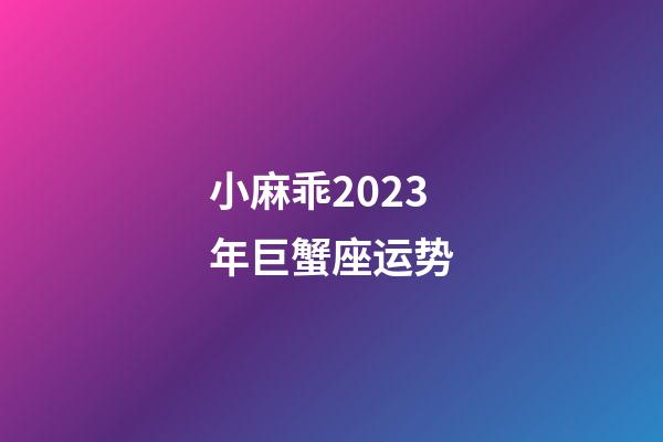 小麻乖2023年巨蟹座运势-第1张-星座运势-玄机派