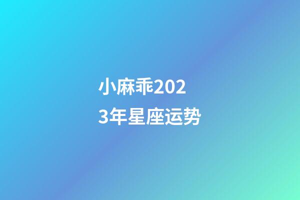 小麻乖2023年星座运势-第1张-星座运势-玄机派