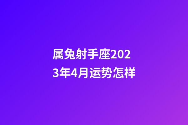 属兔射手座2023年4月运势怎样-第1张-星座运势-玄机派