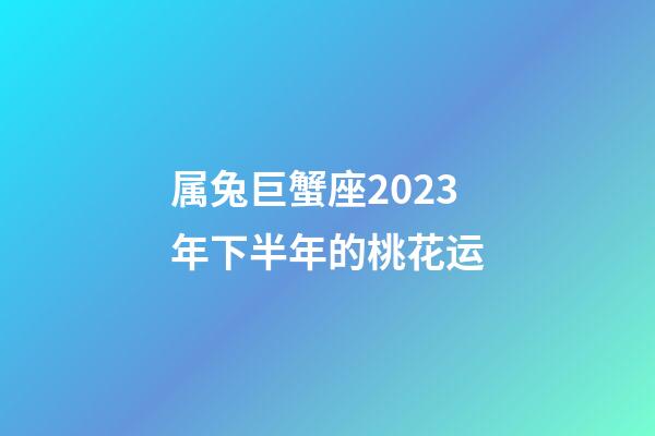 属兔巨蟹座2023年下半年的桃花运-第1张-星座运势-玄机派