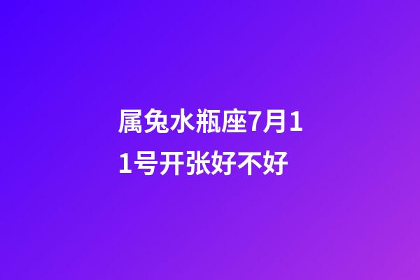 属兔水瓶座7月11号开张好不好-第1张-星座运势-玄机派