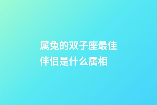 属兔的双子座最佳伴侣是什么属相-第1张-星座运势-玄机派