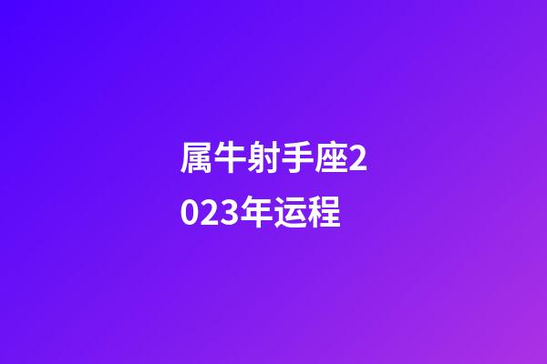 属牛射手座2023年运程-第1张-星座运势-玄机派