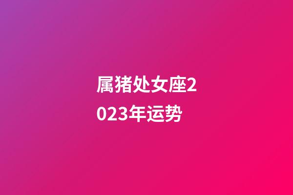 属猪处女座2023年运势-第1张-星座运势-玄机派