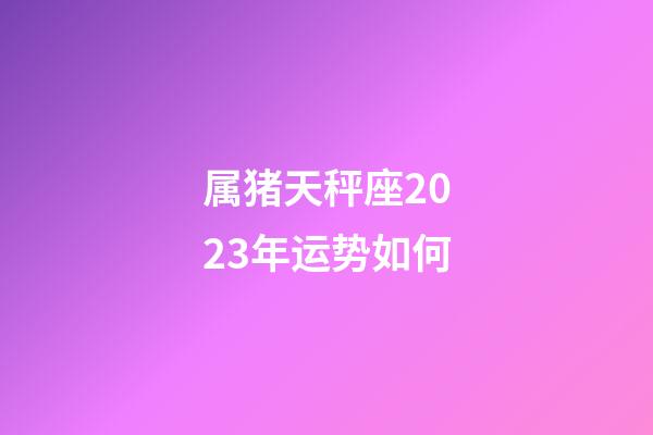 属猪天秤座2023年运势如何-第1张-星座运势-玄机派