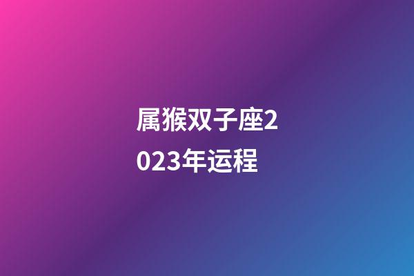 属猴双子座2023年运程-第1张-星座运势-玄机派