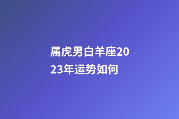 属虎男白羊座2023年运势如何-第1张-星座运势-玄机派