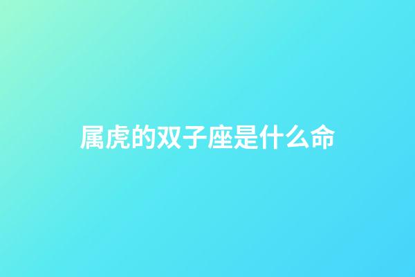 属虎的双子座是什么命