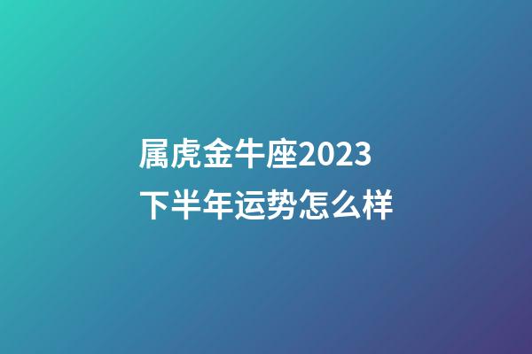 属虎金牛座2023下半年运势怎么样-第1张-星座运势-玄机派