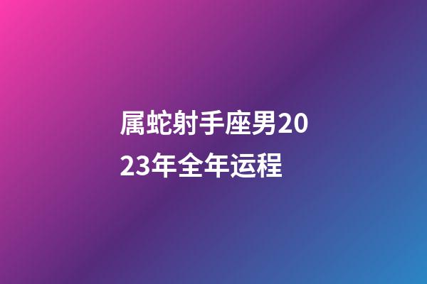 属蛇射手座男2023年全年运程-第1张-星座运势-玄机派