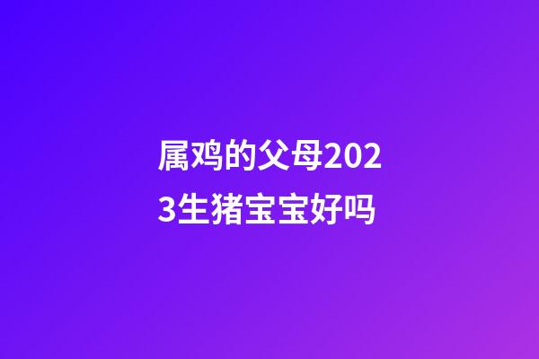 属鸡的父母2023生猪宝宝好吗