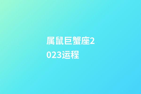 属鼠巨蟹座2023运程-第1张-星座运势-玄机派