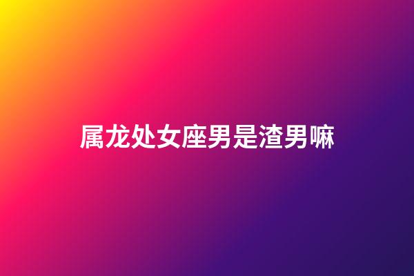 属龙处女座男是渣男嘛-第1张-星座运势-玄机派