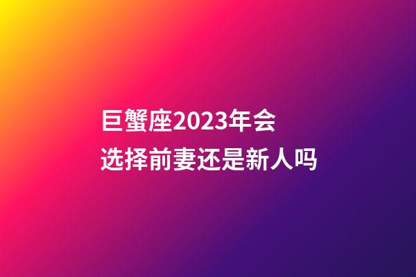 巨蟹座2023年会选择前妻还是新人吗-第1张-星座运势-玄机派